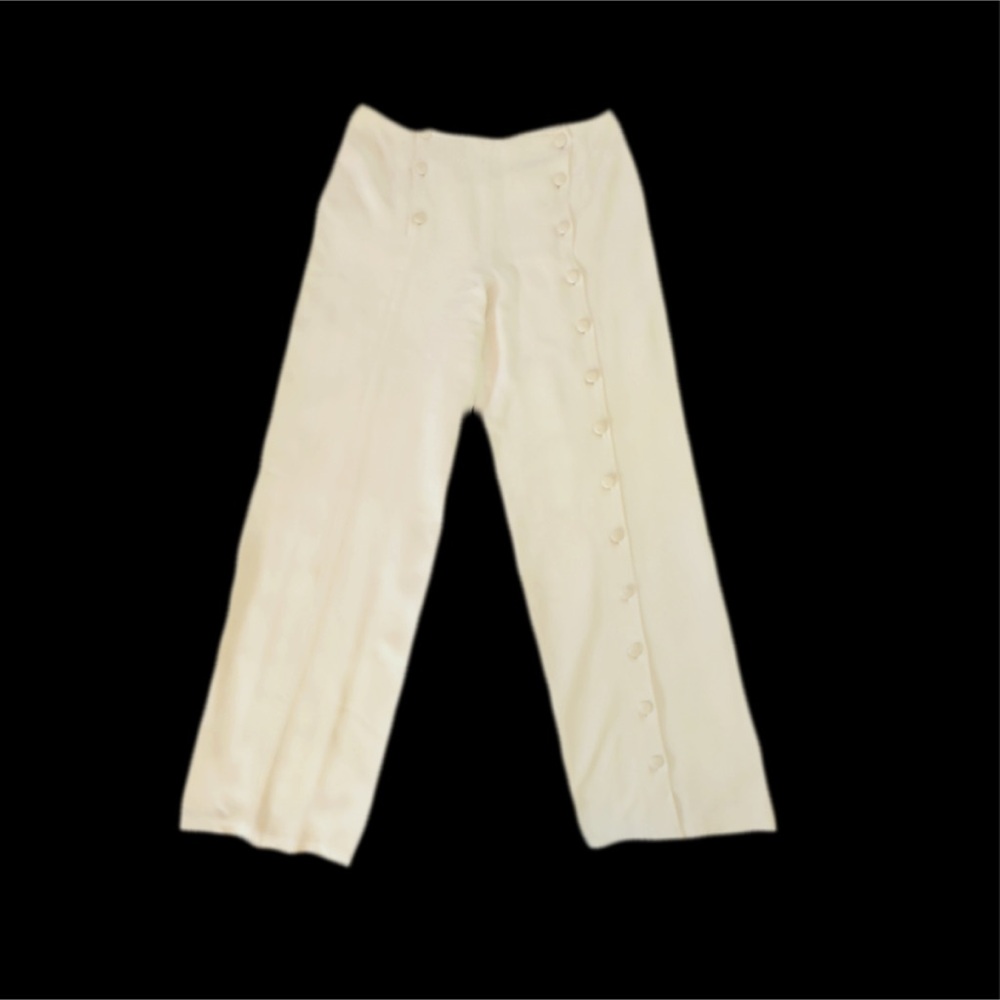 Chanel White Wide-Leg Trousers 1997 - Picture 3 of 15
